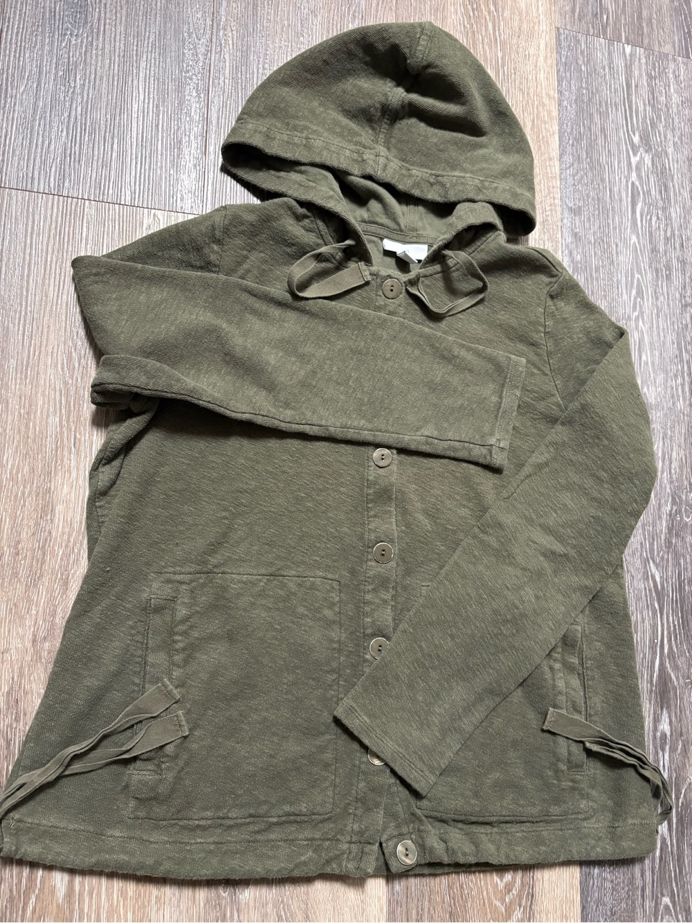 J. Jill Olive Hooded Utility sweater Size Small. Fall Fashion; Streetwear #0128